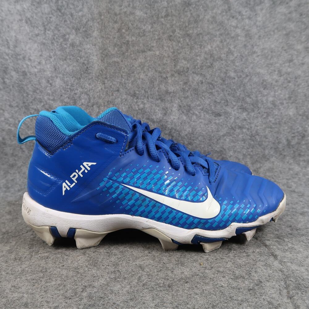 Nike Shoes Youth Kids 4Y Football Cleats Alpha Menace Shark Mid Blue Lace Up Boy